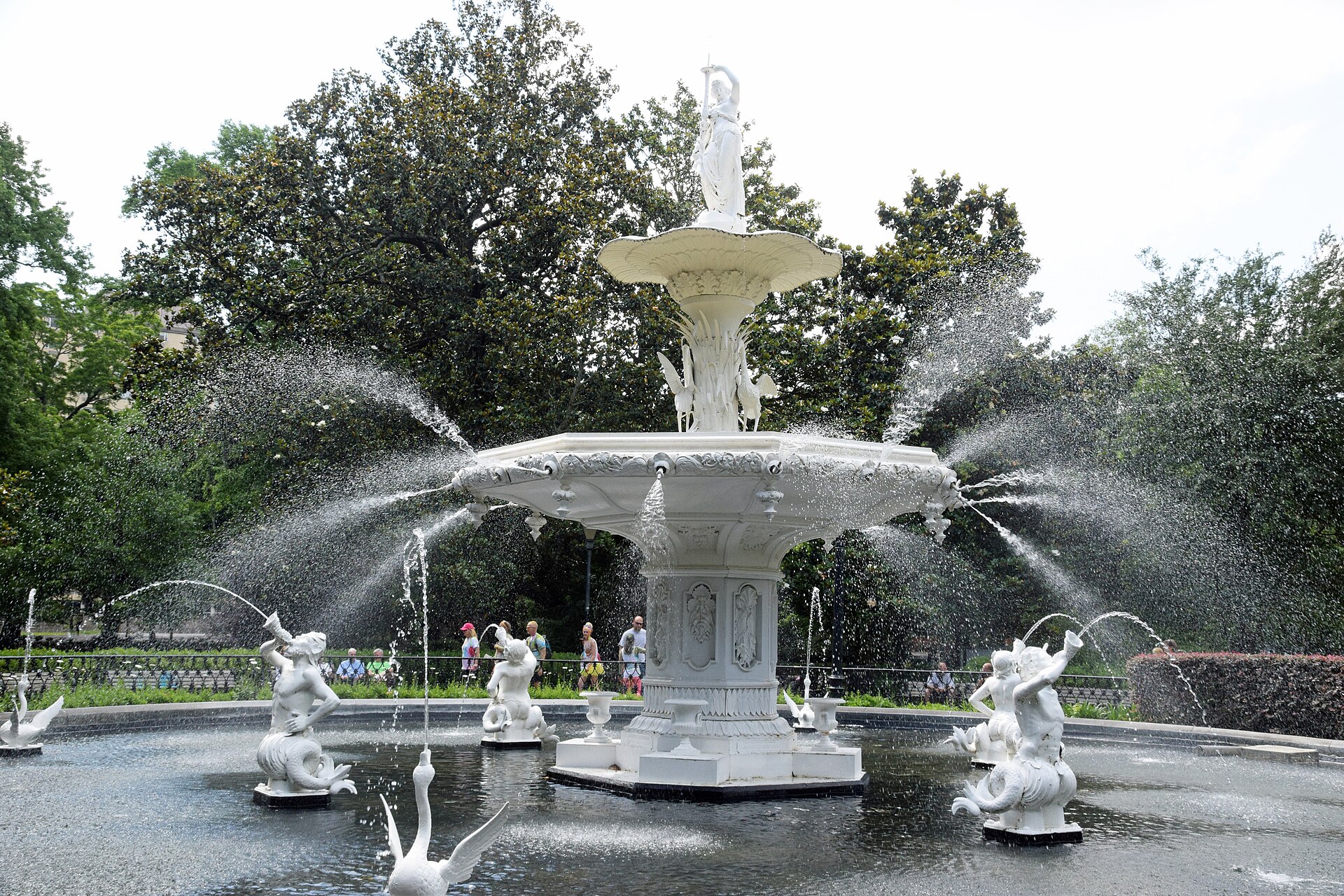 The Forsyth Park fountain in Savannah’s historic district